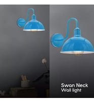 RİOLİGHT VİNTAGE,RUSTİK,RETRO MAVİ METAL OTEL,CAFE,ODAKLAR İÇİN DUVAR APLİK ŞAPKA ÇAPI:23CM