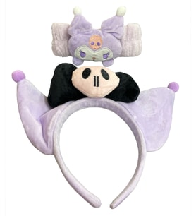 Sanrio Kuromi Taç Bandana Seti Mor Uzun Kulaklı