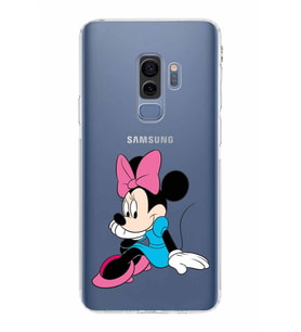 Samsung Galaxy S9 Plus  Kamera Korumalı Kapak Minnie Mouse Tasarımlı  Şeffaf Kılıf