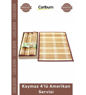 #AmerikanServisi Şık Dayanıklı Modern Sofralar Kaymaz Yüzey Pratik Masa Düzeni 4'lü Amerikan Servisi