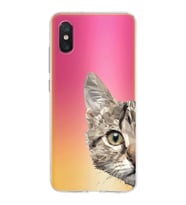 Xiaomi Mi 8 Pro Uyumlu Kapak Catface Tasarımlı Şeffaf Silikon Kılıf