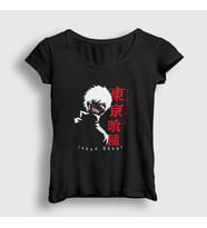 Presmono Kadın Siyah Anime Tokyo Ghoul T-Shirt 136409tt
