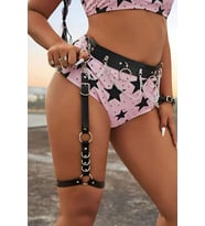Mulvxbrf Brf02 Bel Ve Bacak Bağlantılı Zincir Detaylı Şık Bacak Harness - Brf807 (Mulvix)