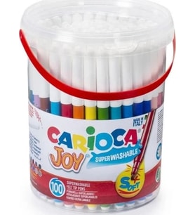 CARİOCA JOY SÜPER YIKANABİLİR KEÇELİ BOYA KALEMİ 100'LÜ KOVA