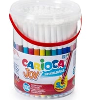 CARİOCA JOY SÜPER YIKANABİLİR KEÇELİ BOYA KALEMİ 100'LÜ KOVA