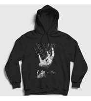 Presmono Unisex Siyah Nothing Korn Kapüşonlu Sweatshirt 92863tt