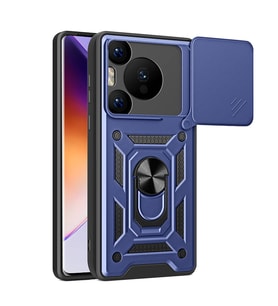 Huawei Pura 70 Pro 5G Kılıf Magnetik Standlı Kamera Korumalı Zore Sürgülü Vega Kapak