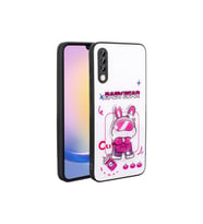 Samsung Galaxy A50 Uyumlu Kılıf Parlayan Kabartmalı İkonik Figürlü Zore Amas Silikon Kapak (Beyaz)