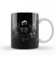 Bts Bt21 Drawing White Kupa Bardak Porselen