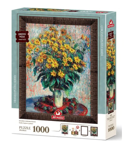 Art Puzzle Kudüs Enginar Çiçekleri, Claude Monet 1000 Parça Çerçeveli Puzzle 5688