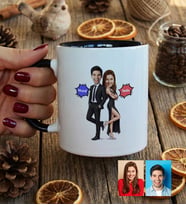 Kişiye Özel Karikatürlü Cool Sevgililer Kupa Bardak Sevgililer Günü Hediyesi