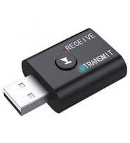 ALLY 2in1 Bluetooth 5.0 Mini USB Adaptör+Fm Transmitter (Siyah)