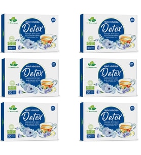 6 Adet Mavi Hindiba Detox Karışık Bitki Çayı 30 Şase Mavihindiba Detoks Tozu
