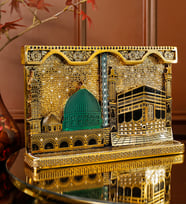 KABE VE MESCİDİ NEBEVİ KOMPOZİSYON DİNİ İSLAMİ BİBLO AKSESUAR HEDİYELİK DEKORATİF OBJE SÜS