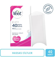 Lexroo Pure Hipoalerjenik Ağda Bandı, Bacak Ve Vücut Bölgesi 40'lı Süper Fırsat Paketi, Ağda Bandı