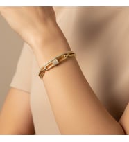 STİL İNCİSİ/XUPING JEWELRY AMORA ZİRKON TAŞLI KELEPÇE (Altın Rengi)