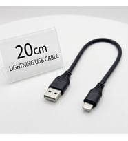 20cm Kısa Lightning Şarj Kablosu, Powerbank Uyumlu Taşınabilir 2.4A Hızlı Şarj Cihazı, Ekstra Dayanıklı