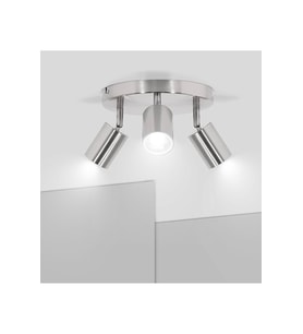 Krom Kaplama 3’lü Hareketli GU10 LED Tavan Spot Avize Os ram Tasarruflu Led Ampül