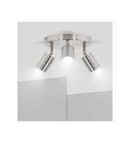Krom Kaplama 3’lü Hareketli GU10 LED Tavan Spot Avize Os ram Tasarruflu Led Ampül