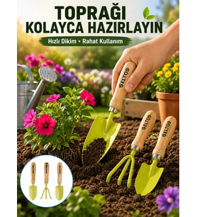 Bahçe El Aletleri Seti Toprak Düzenleme Dikim Aparatı