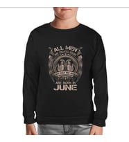 Burç İkizler - Born in June Siyah Çocuk Sweatshirt