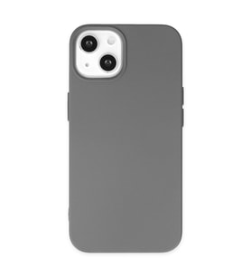 Iphone 14 Plus Kılıf Nano Içi Kadife Silikon - Gri