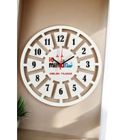 İç Mimar Duvar Saati 40cm (Beyaz)