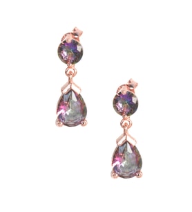 Emperyıl Topaz Damla Küpe - Rose