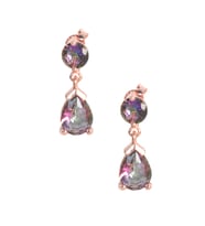 Emperyıl Topaz Damla Küpe - Rose
