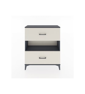 Arges Şifonyer Tek Raflı 2 Çekmeceli 88x30x106 Antrasit-Aytaşı