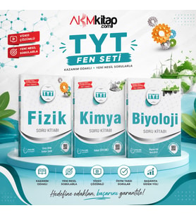 Palme Yayınları TYT Fizik Kimya ve Biyoloji A Soru Bankası 3 Kitap Set