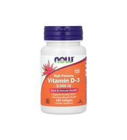 Now Foods D3 Vitamini, Yüksek Etki, 2.000 IU, 240 Softgels
