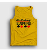 Presmono Unisex Sarı Probably Bluffing Poker Atlet 362089tt (Sarı)