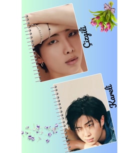 Rm bts defter seti 2 adet A4 boyutu 21*30 çizgili + kareli 60 syf