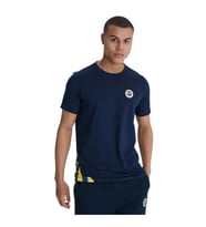 ERKEK TRIBUN ÇUBUKLU DETAYLI TSHIRT (Lacivert)