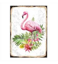 Pembe Flamingo Art Mdf Poster