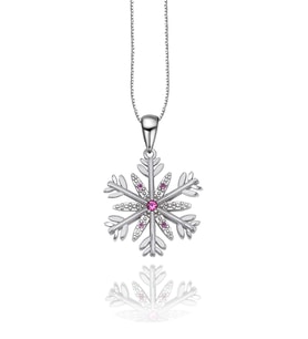 Diamond Seri Özgün Tasarım Kar Tanesi Snowflake Gümüş Kolye