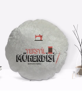 BK Gift Kişiye Özel İsimli Tekstil Mühendisi Tasarımlı Dekoratif Kırlent Yastık-2