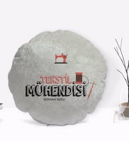 BK Gift Kişiye Özel İsimli Tekstil Mühendisi Tasarımlı Dekoratif Kırlent Yastık-2