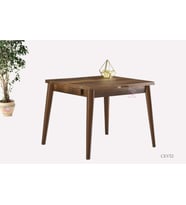 Yanlardan Açılır Katlanır Büyüyen Kare Masa  75x80 cm (Ceviz)