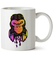 Monkey Baskılı Porselen Kupa Bardak