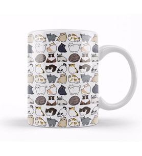 Kediler Cats Cats Cats Graphic Kupa Bardak Porselen