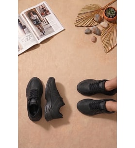 Elit ASENS4338 Erkek Klasik Sneaker Siyah