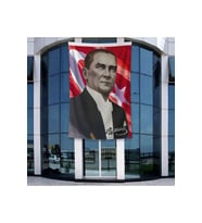Sivil Mustafa Kemal Atatürk Poster Bayrak Raşel Kumal 4x6 metre ATA19