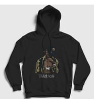 Presmono Unisex Siyah Gold Astroworld Travis Scott Kapüşonlu Sweatshirt 42535tt