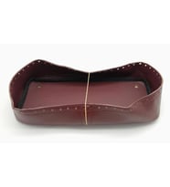 Angel Çanta Aksesuar Bordo Suni Deri 28x13 cm Yüksek Çanta Tabanı Light Gold Metalli