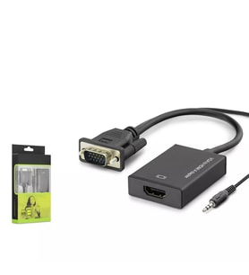Hadron HDX7874 VGA Erkek to HDMI Dişi Ses Çıkışlı 1080p Görüntü Dönüştürücü