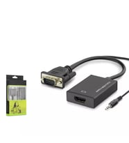 Hadron HDX7874 VGA Erkek to HDMI Dişi Ses Çıkışlı 1080p Görüntü Dönüştürücü
