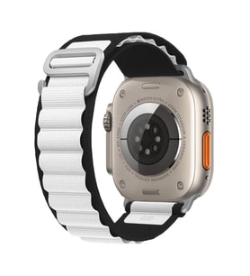 E2M APPLE WATCH 42-44-45-49MM KRD-26 ALPINE ÇİFT RENKLİ BEYAZ KORDON