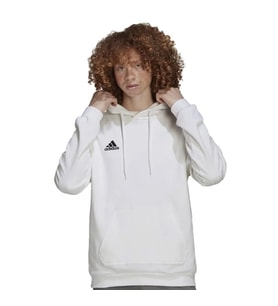 Adidas Entrada 22 Sweat Hoodie Erkek Futbol Sweatshirts (Beyaz)